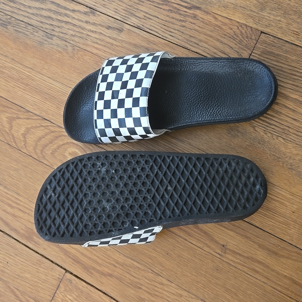 Vans Checkered Slide Sandals Shoes 10 - Picture 2 of 2